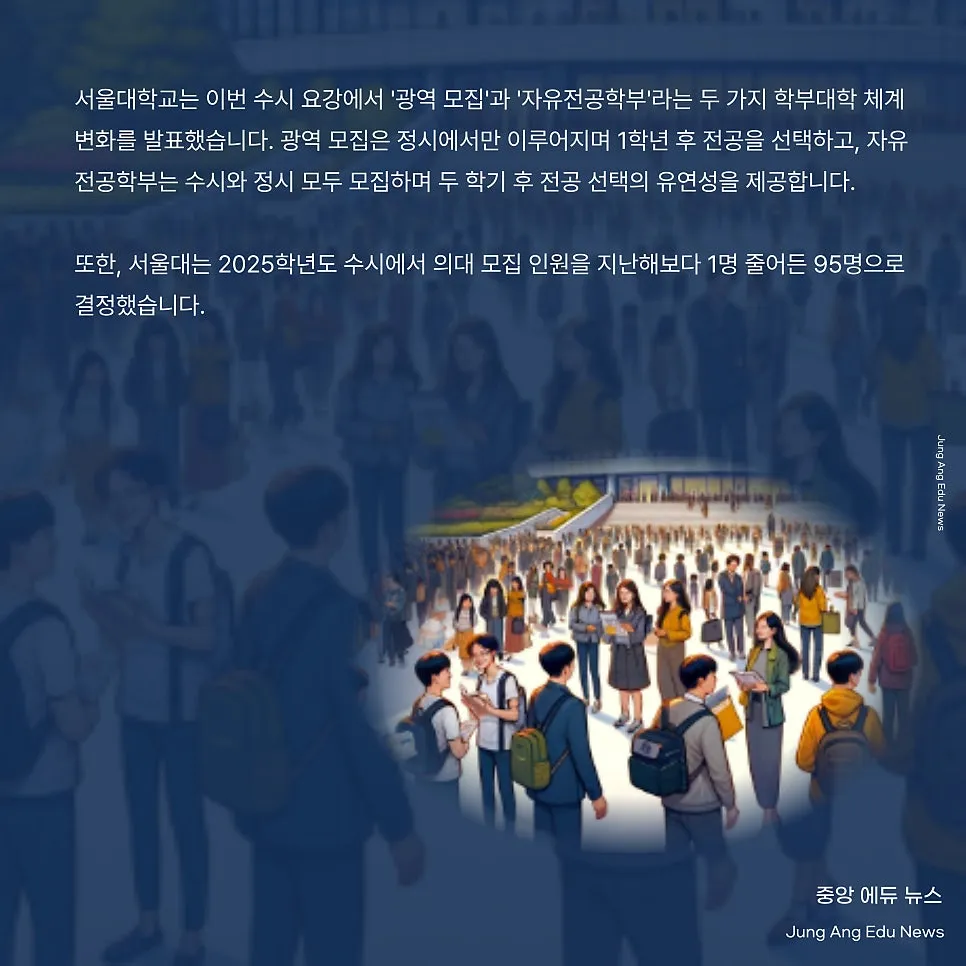 2025 서울대 수시 요강 공개 및 대학 입시 변화