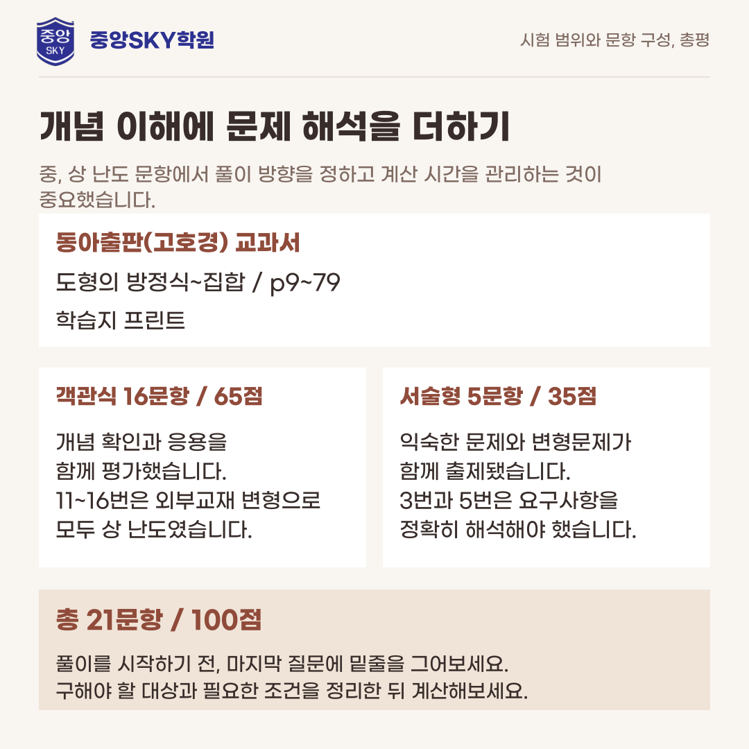 달서고 수학 2026년 1학년 2학기 중간고사 내신 분석