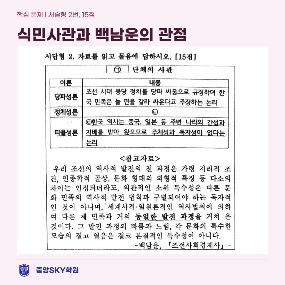 청구고 한국사 2026년 1학년 2학기 중간고사 분석과 기말 대비