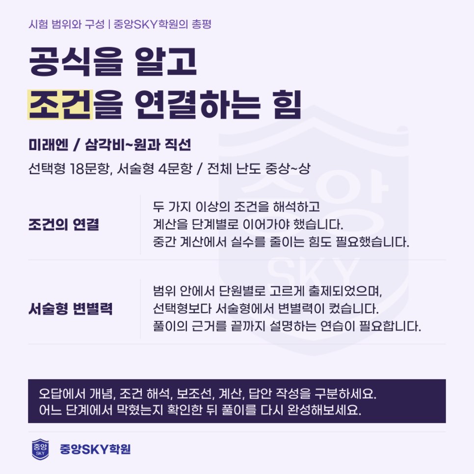 소선여중 수학 2026년 3학년 2학기 중간고사 분석과 기말 대비